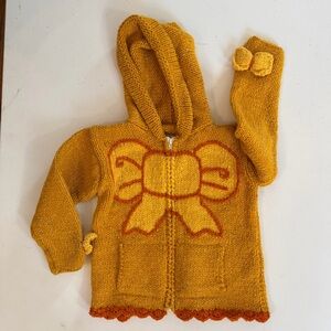 E.C.C. yellow zip hooded novelty sweater